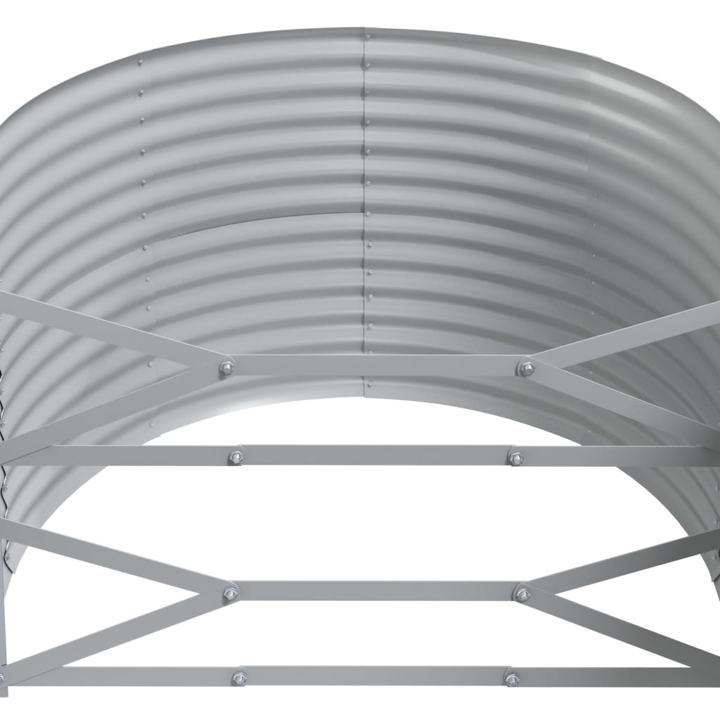 Letto Giardino Acciaio Zincato 322x100x68cm Grigio - homemem39