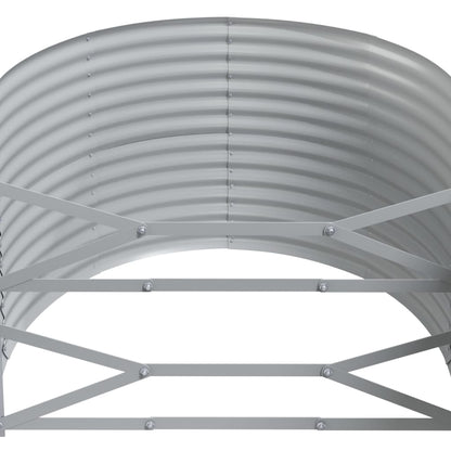 Letto Giardino Acciaio Zincato 322x100x68cm Grigio - homemem39