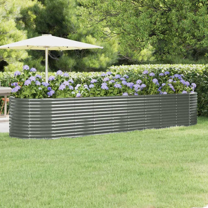Letto Giardino Acciaio Zincato 396x100x68cm Grigio