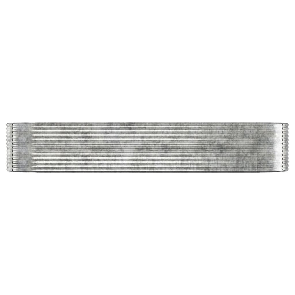 Letto Giardino Acciaio Zincato 396x100x68cm Argento - homemem39