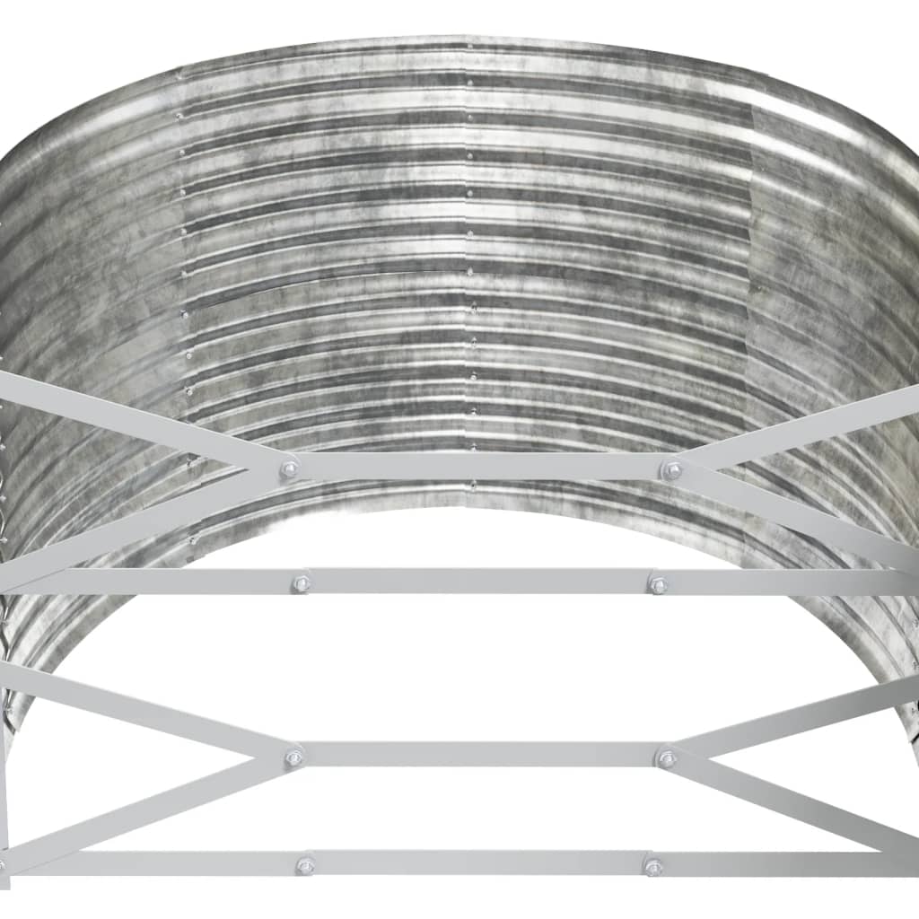 Letto Giardino Acciaio Verniciato Polvere 507x100x68cm Argento - homemem39