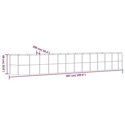 Letto Giardino Acciaio Verniciato Polvere 507x100x68cm Argento - homemem39