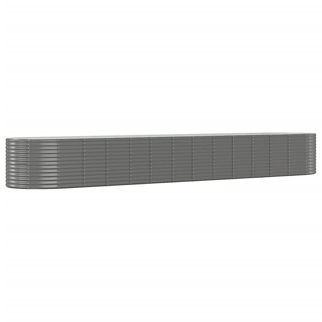 Letto Giardino Acciaio Verniciato Polvere 554x100x68cm Grigio | homemem39