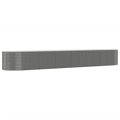 Letto Giardino Acciaio Verniciato Polvere 554x100x68cm Grigio | homemem39