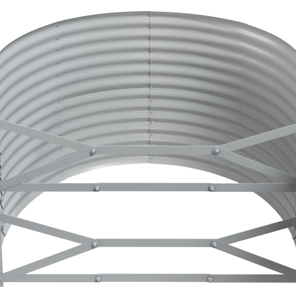 Letto Giardino Acciaio Verniciato Polvere 554x100x68cm Grigio | homemem39