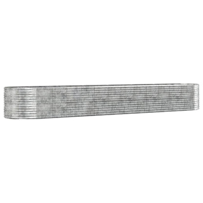 Letto Giardino Acciaio Verniciato Polvere 554x100x68cm Argento - homemem39