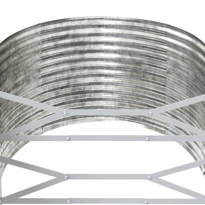 Letto Giardino Acciaio Verniciato Polvere 554x100x68cm Argento - homemem39