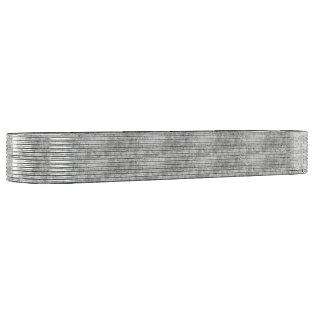 Letto Giardino Acciaio Zincato 447x140x68 cm Argento - homemem39