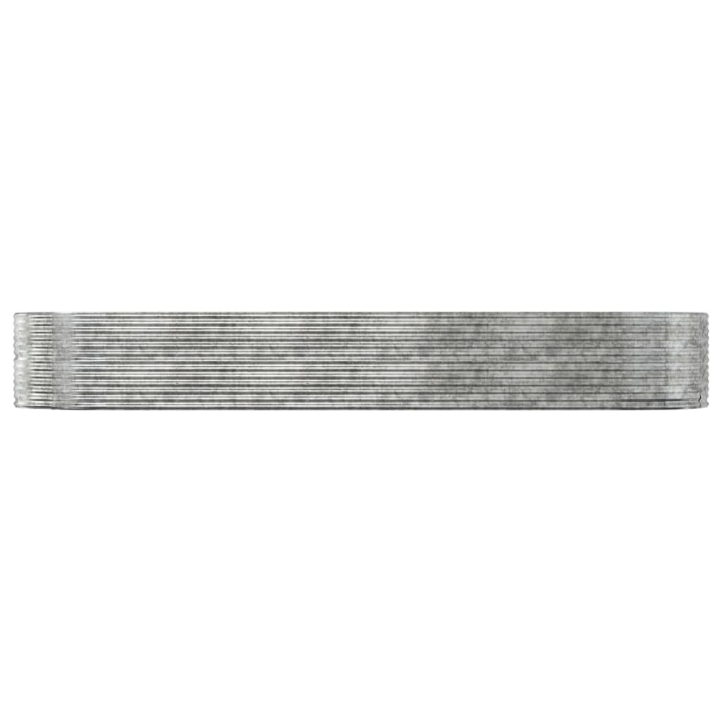 Letto Giardino Acciaio Zincato 447x140x68 cm Argento - homemem39