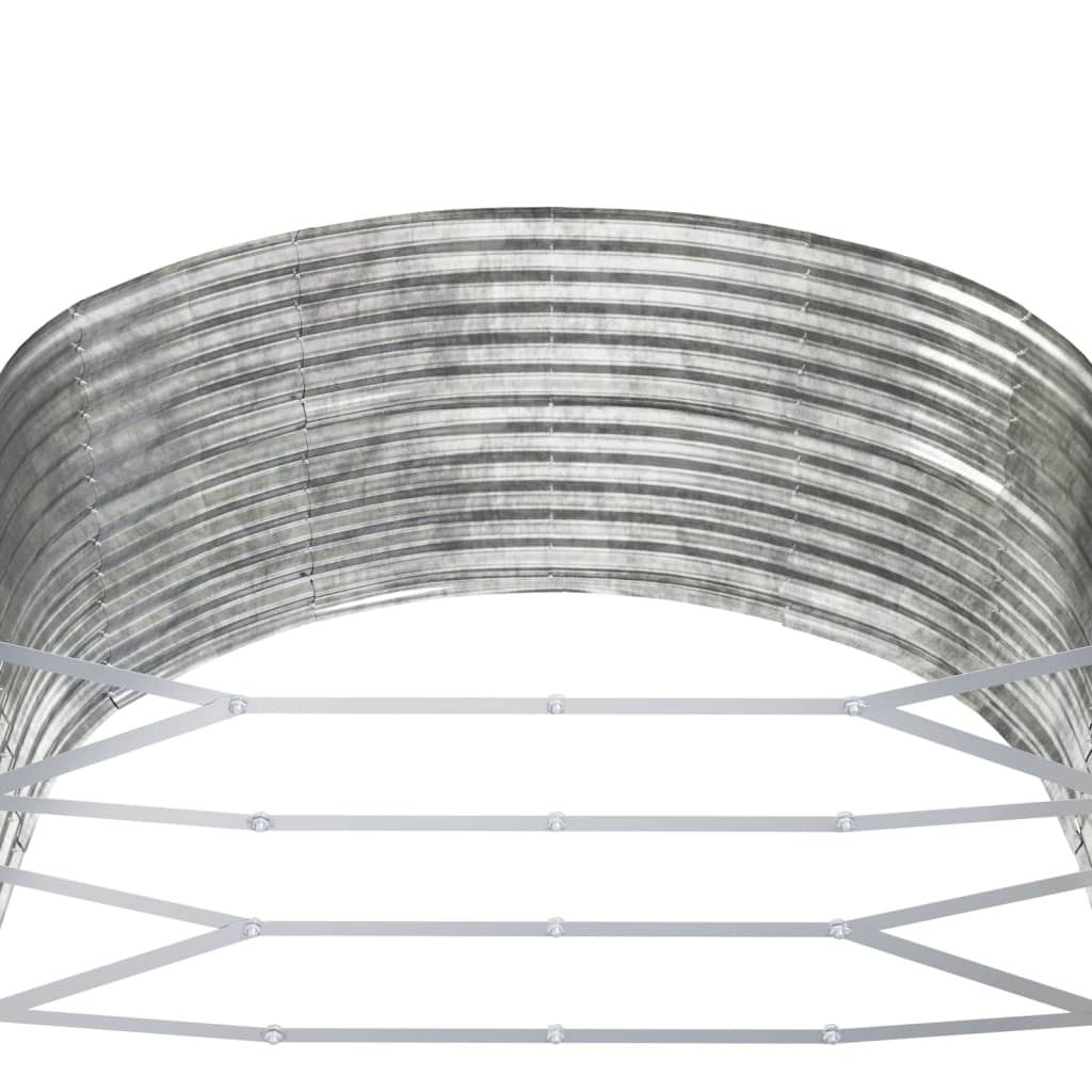 Letto Giardino Acciaio Zincato 447x140x68 cm Argento - homemem39