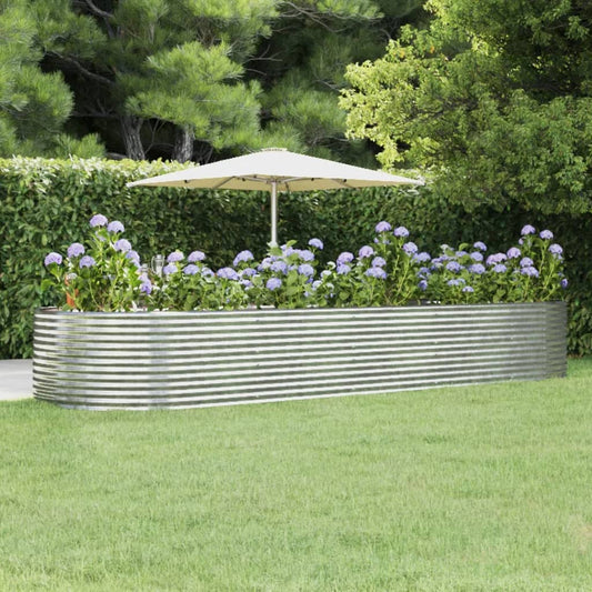 Letto Giardino Acciaio Zincato 447x140x68 cm Argento - homemem39