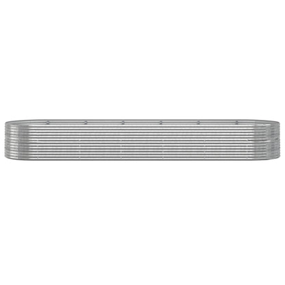 Letto Giardino Acciaio Verniciato Polvere 510x140x68 cm Argento - homemem39
