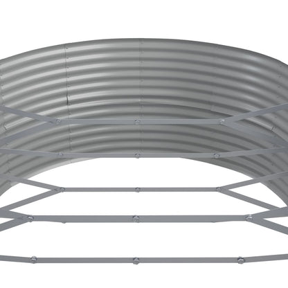 Letto Giardino Acciaio Verniciato Polvere 510x140x68 cm Argento - homemem39