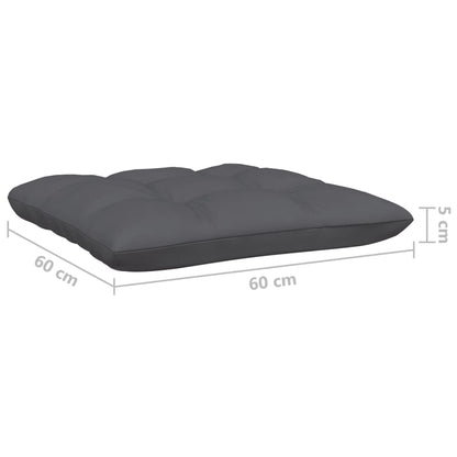 Set Divani da Giardino 9 pz e Cuscini Antracite Legno di Pino