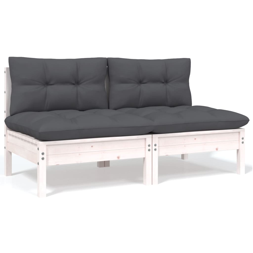 Set Divani da Giardino 8 pz con Cuscini Legno Massello di Pino | homemem39