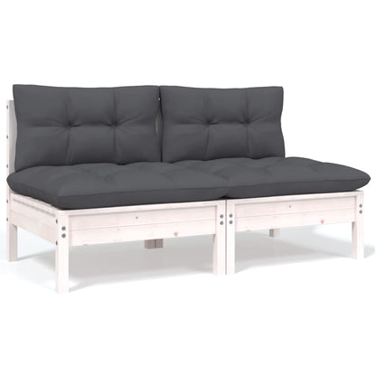 Set Divani da Giardino 8 pz con Cuscini Legno Massello di Pino | homemem39
