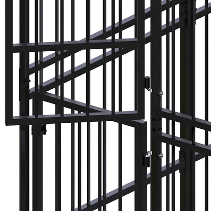 Gabbia per Cani da Esterno con Tetto in Acciaio 9,22 m² | homemem39