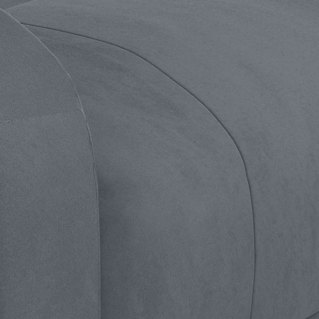 Poltrona Reclinabile Grigio Scuro in Velluto