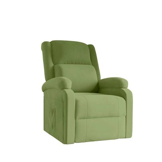 Poltrona Reclinabile Verde Chiaro in Velluto | homemem39