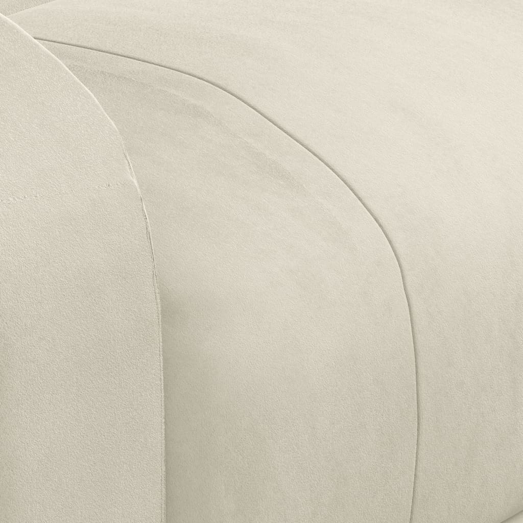 Poltrona Reclinabile Crema in Velluto