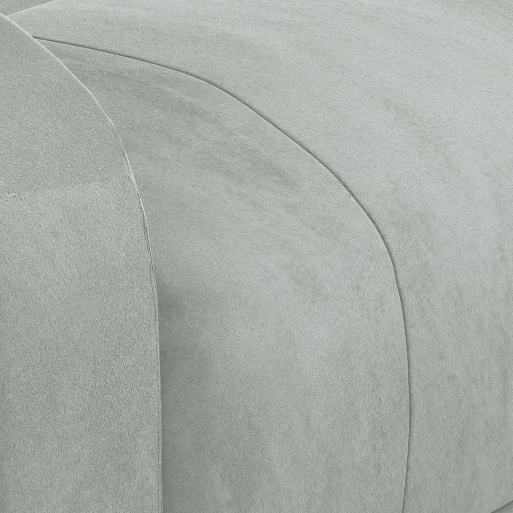 Poltrona Massaggiante Grigio Chiaro in Velluto - homemem39