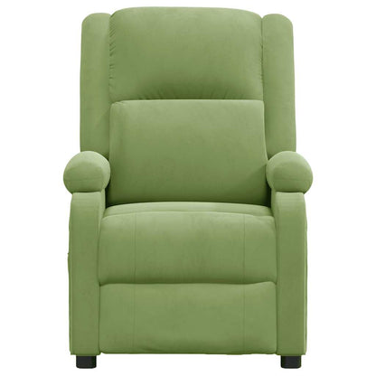 Poltrona Massaggiante Verde Chiaro in Velluto | homemem39