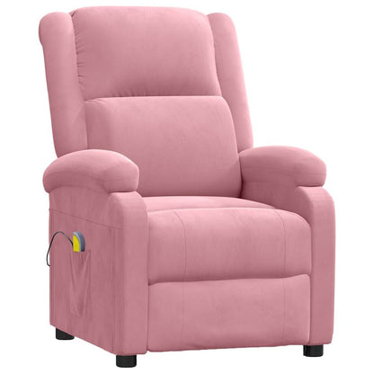 Poltrona Massaggiante Rosa in Velluto