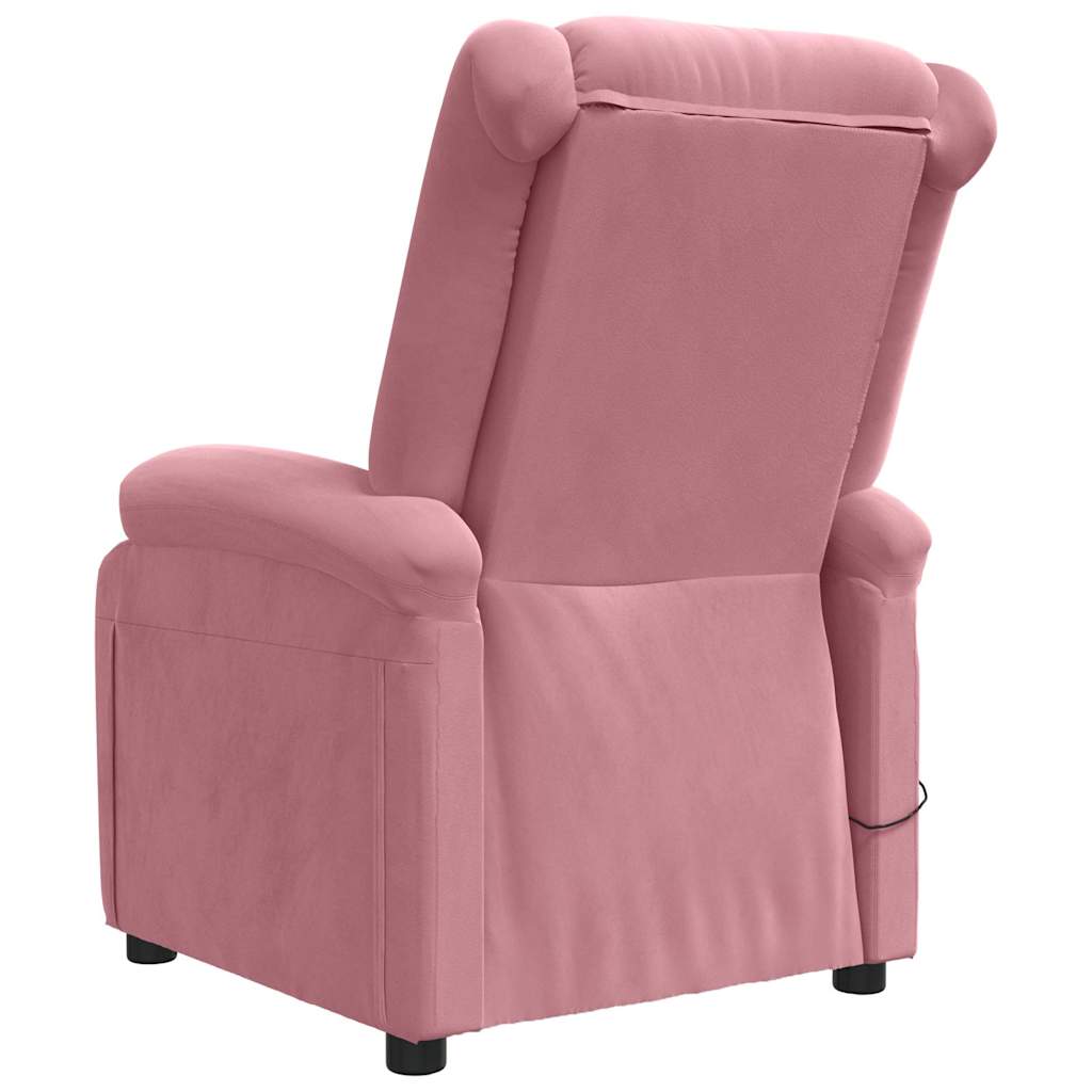 Poltrona Massaggiante Rosa in Velluto