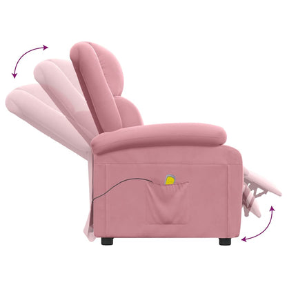Poltrona Massaggiante Rosa in Velluto