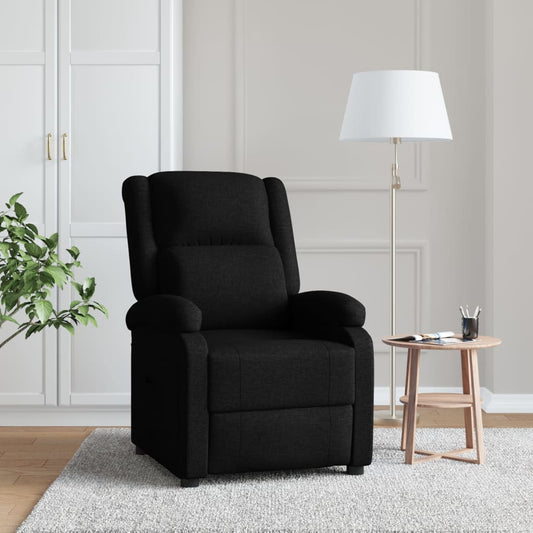 Poltrona Reclinabile in Tessuto Nero - homemem39