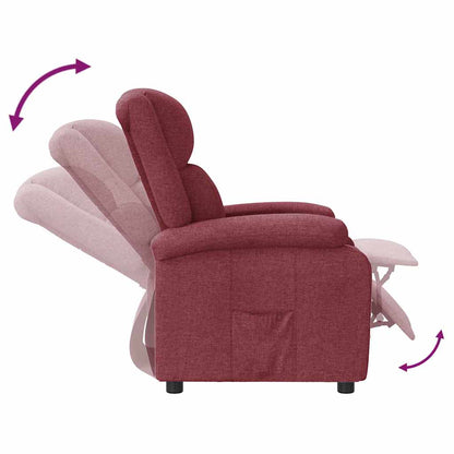 Poltrona Reclinabile in Rosso Vino
