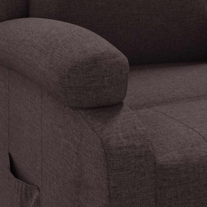 Poltrona Reclinabile Marrone Scuro in Tessuto