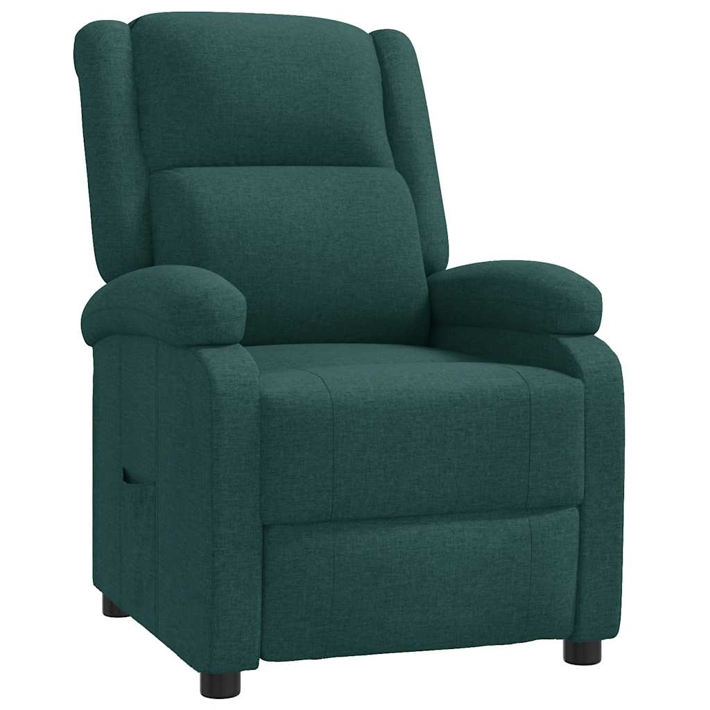 Poltrona Reclinabile in Tessuto Verde Scuro - homemem39