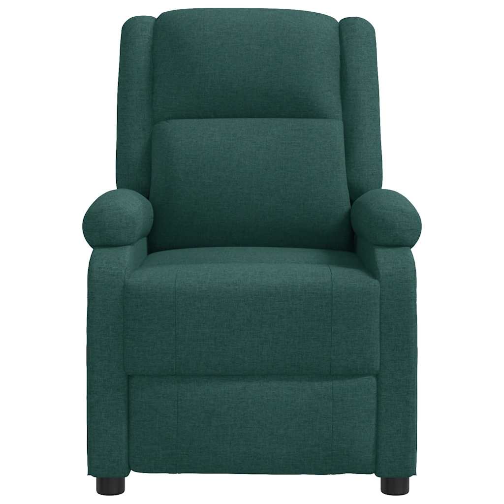 Poltrona Reclinabile in Tessuto Verde Scuro - homemem39