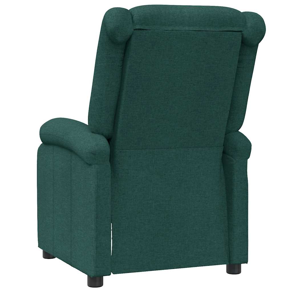 Poltrona Reclinabile in Tessuto Verde Scuro - homemem39