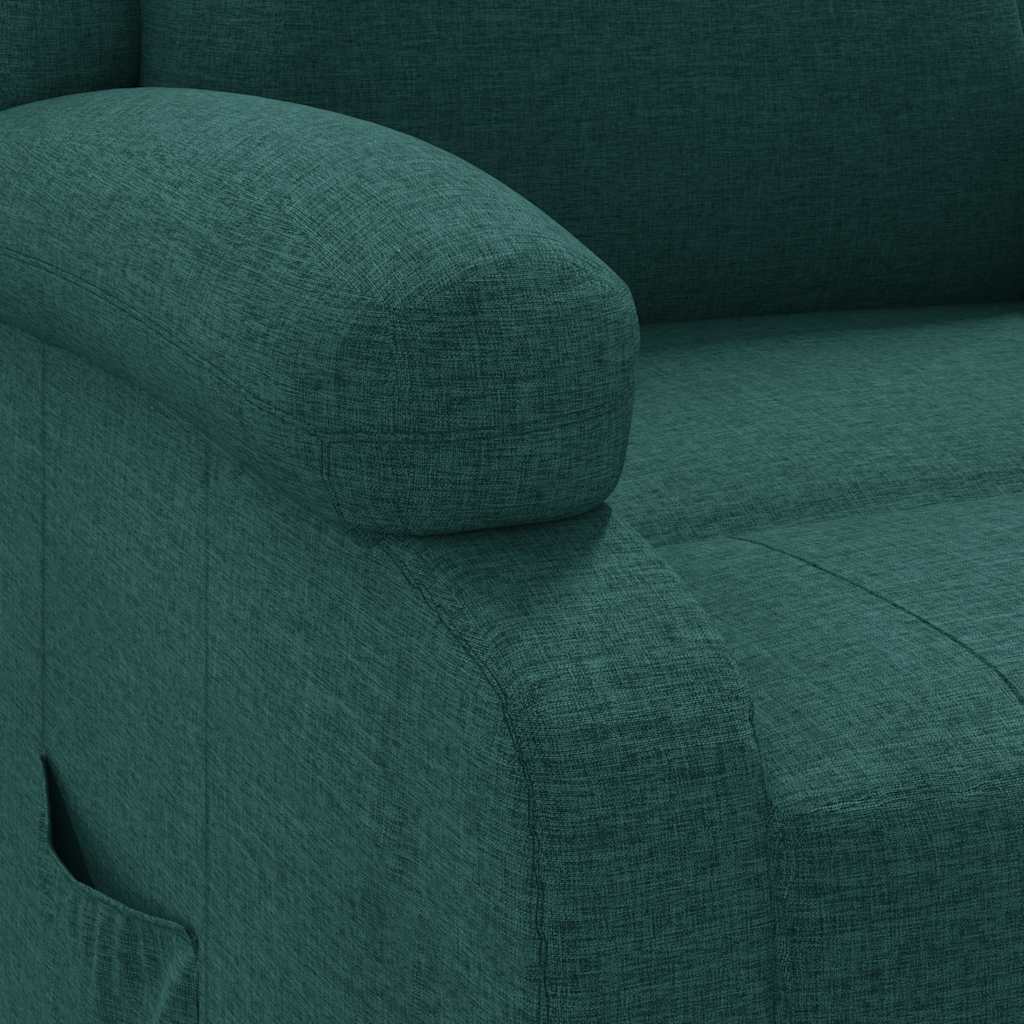Poltrona Reclinabile in Tessuto Verde Scuro - homemem39