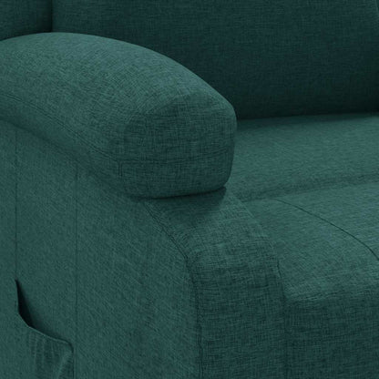 Poltrona Reclinabile in Tessuto Verde Scuro - homemem39