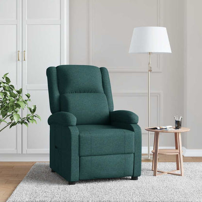 Poltrona Reclinabile in Tessuto Verde Scuro - homemem39