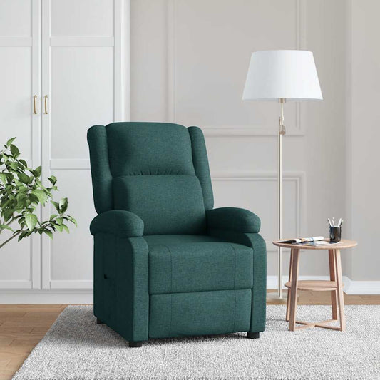 Poltrona Reclinabile in Tessuto Verde Scuro - homemem39
