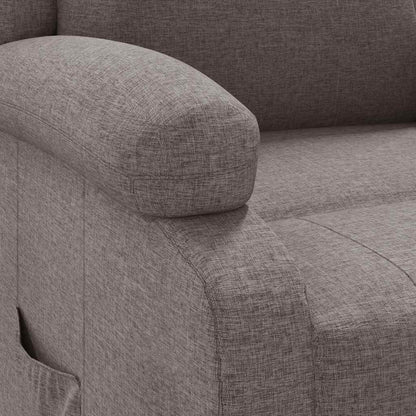 Poltrona Reclinabile in Tessuto Tortora