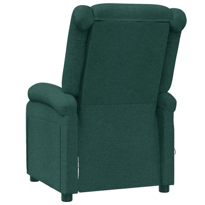 Poltrona ad Ala Massaggiante Verde Scuro in Tessuto