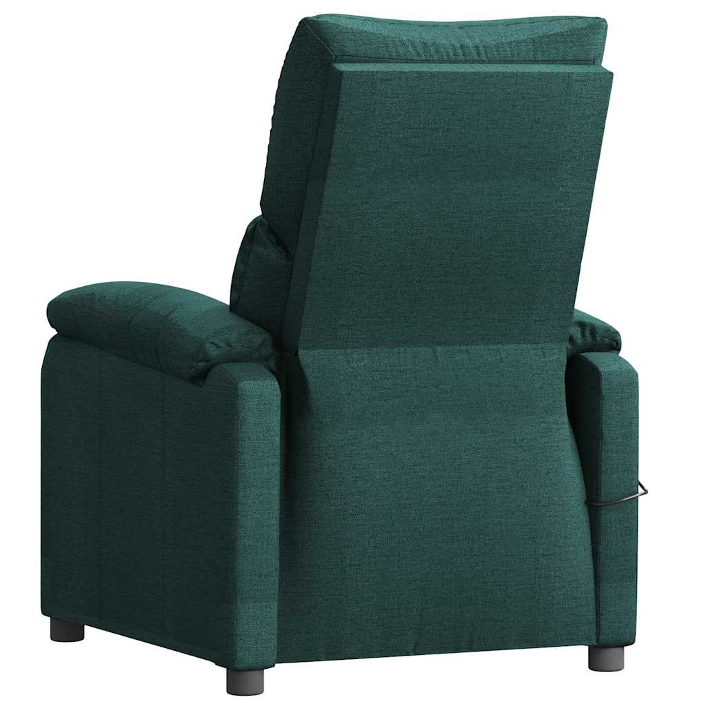 Poltrona Massaggiante Verde Scuro in Tessuto