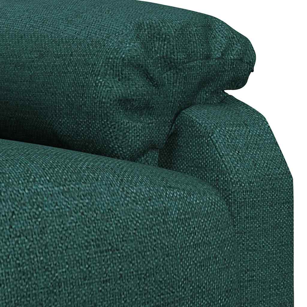 Poltrona Massaggiante Verde Scuro in Tessuto
