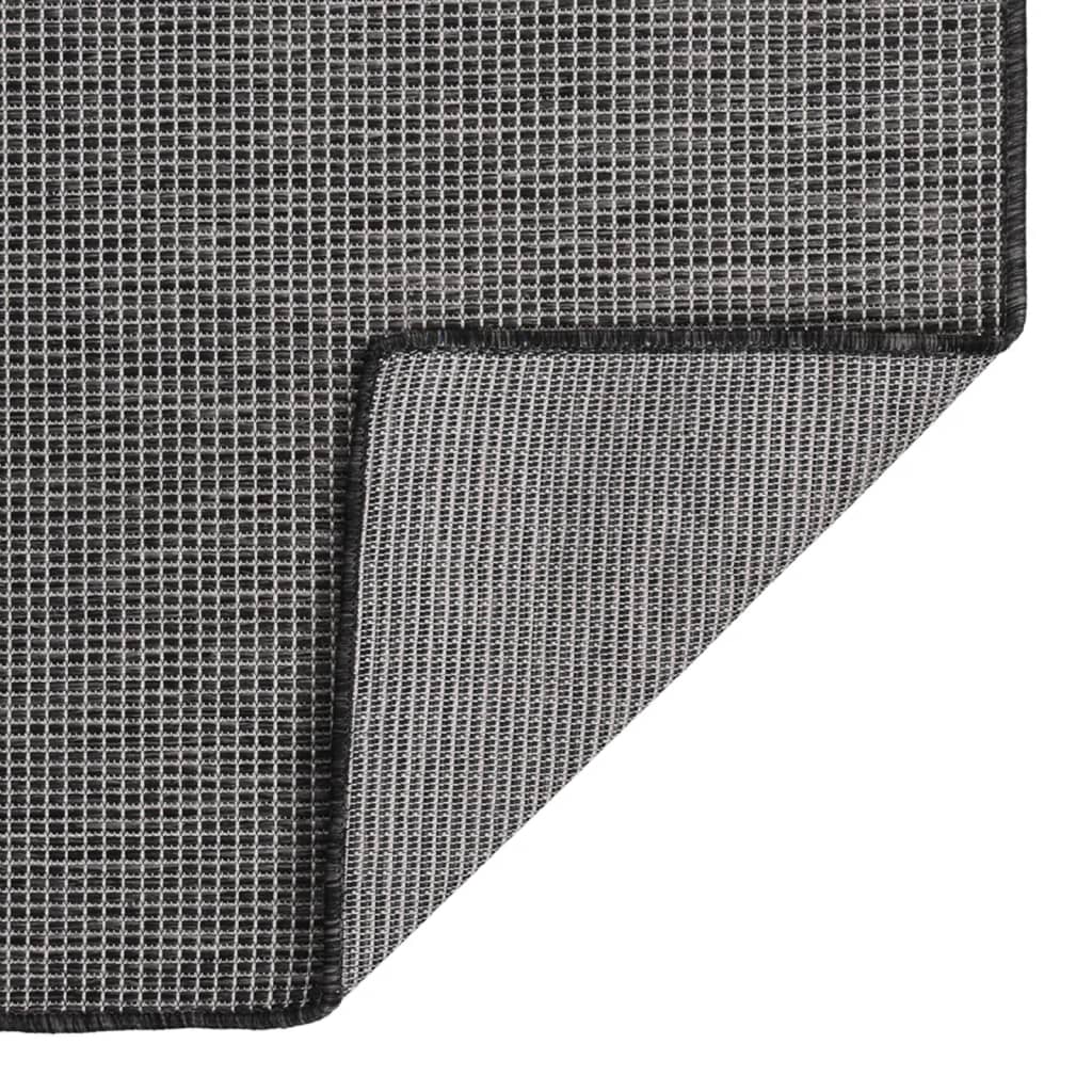 Tappeto da Esterni a Tessitura Piatta 120x170 cm Grigio | homemem39