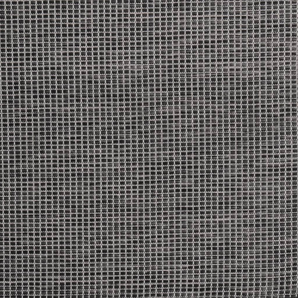Tappeto da Esterni a Tessitura Piatta 120x170 cm Grigio | homemem39