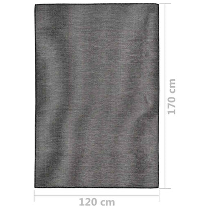 Tappeto da Esterni a Tessitura Piatta 120x170 cm Grigio | homemem39