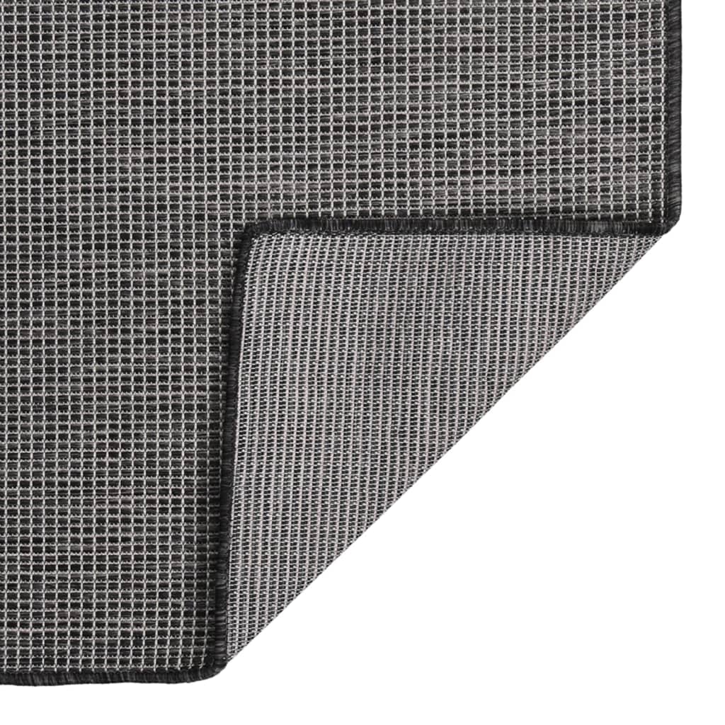 Tappeto da Esterni a Tessitura Piatta 140x200 cm Grigio - homemem39