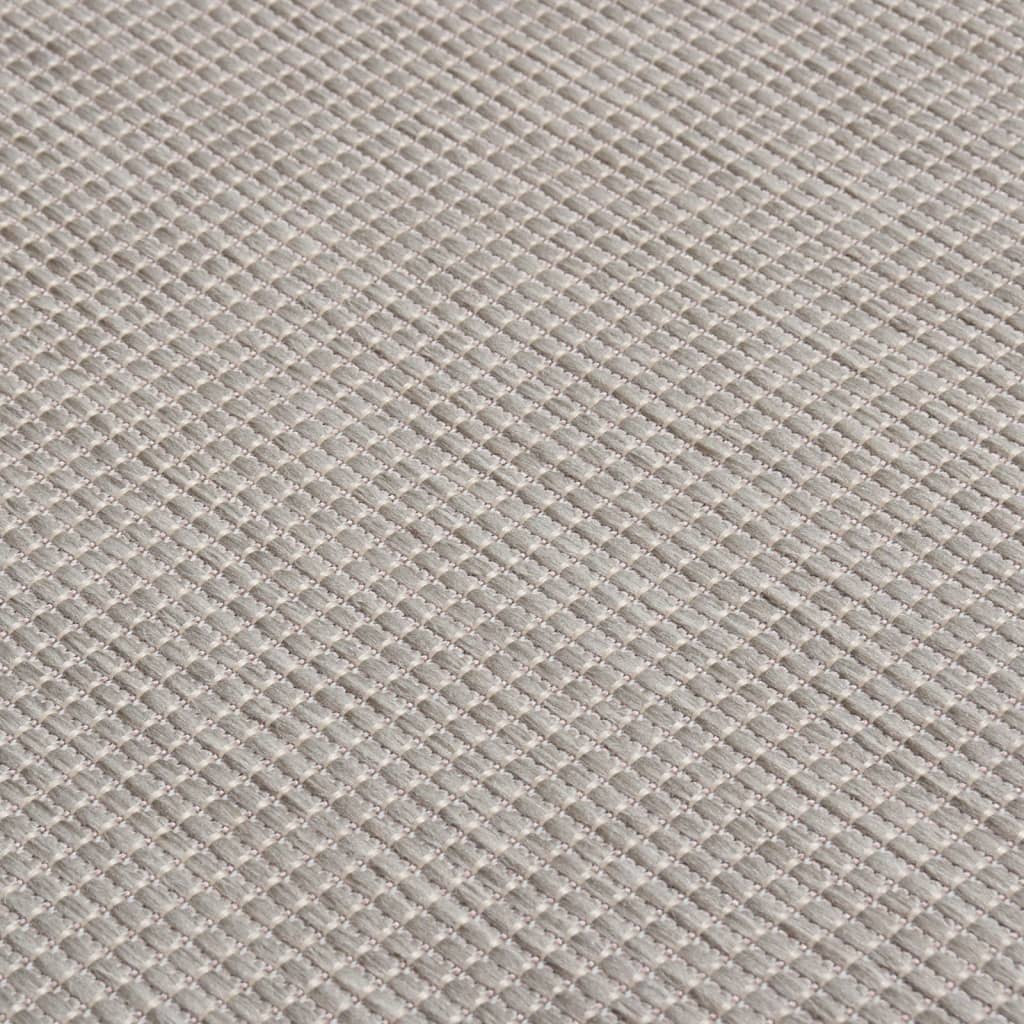Tappeto da Esterni a Tessitura Piatta 120x170 cm Grigio Chiaro