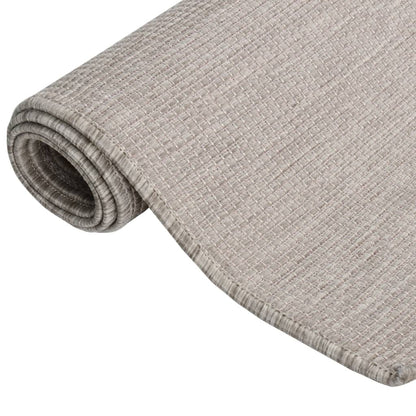 Tappeto da Esterni a Tessitura Piatta 140x200 cm Tortora - homemem39