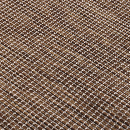 Tappeto da Esterni a Tessitura Piatta 80x150 cm Marrone | homemem39